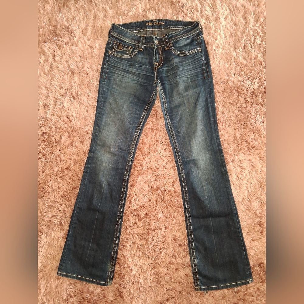 MEK Women's Dark Blue Boot Cut Jeans